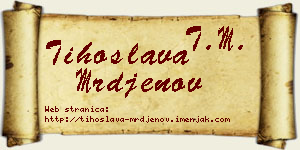 Tihoslava Mrđenov vizit kartica